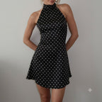 Abito Mini con Scollo all'Americana – Fantasia a Pois