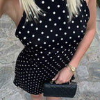 Abito Mini con Scollo all'Americana – Fantasia a Pois
